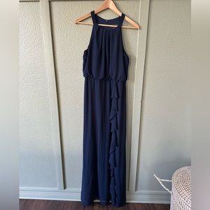 Jessica Howard Full Length Navy Formal Gown